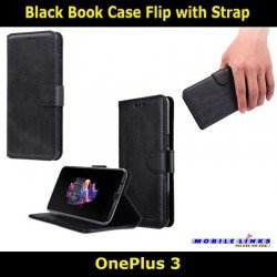 Flip Case Cover Leather Wallet with Strap For OnePlus 3 A3003 Slim Fit Look